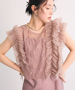 Green Parks ・Ｒａｉｌｍｅ　ＳＥＴ２点　レースブラウス＆ワンピ Pink