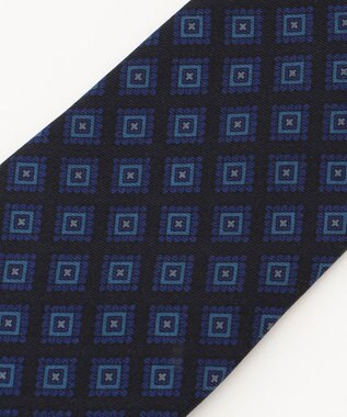 J.PRESS MEN オーバーダイ小紋ハンドプリント ネクタイ ネイビー系5