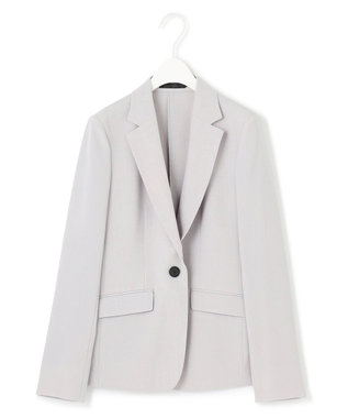 ICB L 【接触冷感・速乾・防シワ・洗える】 レーヨンライクトロ テーラードジャケット ライトグレー系