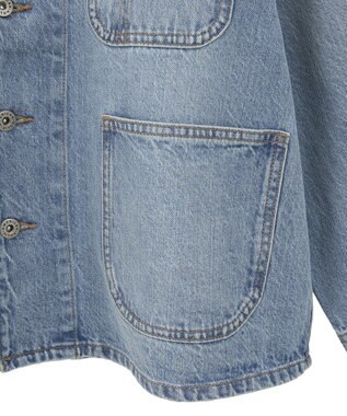 AMERICAN HOLIC ノーカラーデニムカバーオール Light Indigo