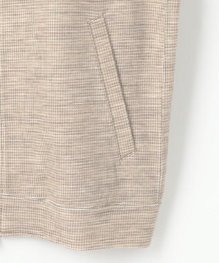 JOSEPH ABBOUD 【ストレッチ/ソフト/洗える/JAPANファブリック】ウールブロックピケ スタンドジップ アウター ベージュ系