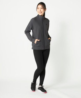 FILA GOLF／marie claire 【FILA GOLF】スタンドカラーフルジップブルゾン チャコールグレー