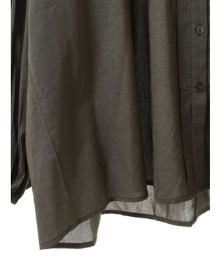 CRAFT STANDARD BOUTIQUE インド綿混パフスリーブシャツ Khaki