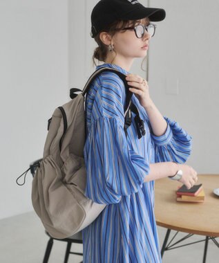 WEGO 【ANGIE VINTAGE】ボリュームスリーブ バンドカラー シャツワンピース 柄5