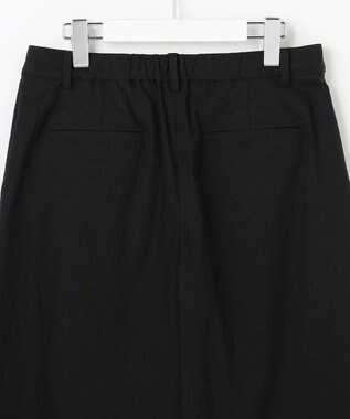 J.PRESS LADIES 【人気素材】セルロースリネンストレッチ クロップド パンツ ブラック系