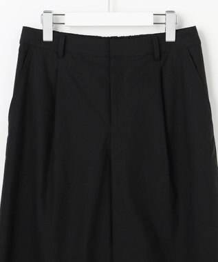J.PRESS LADIES 【人気素材】セルロースリネンストレッチ クロップド パンツ ブラック系