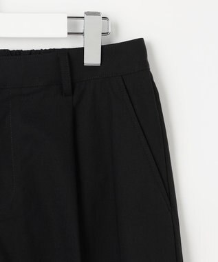 J.PRESS LADIES 【人気素材】セルロースリネンストレッチ クロップド パンツ ブラック系