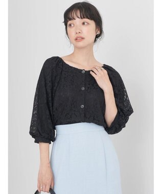 earth music&ecology フラワーレースブラウス