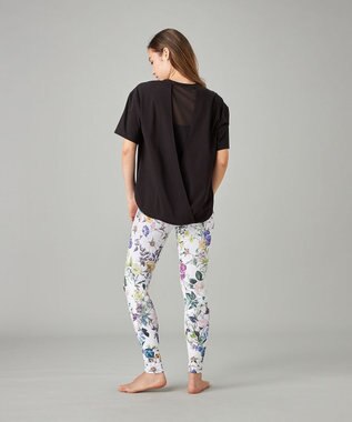 Chacott Chacott BALANCE ローズガーデンプリントレギンス ホワイトプリント
