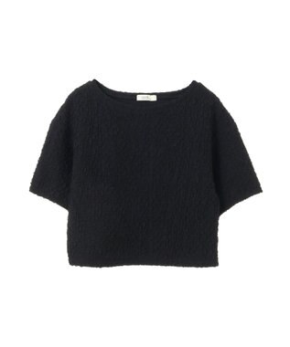 earth music&ecology ホイップ風ジャガードプルオーバー Black