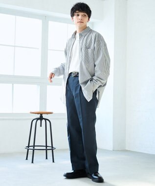 WEGO タックツイルトラウザー ダークグレー