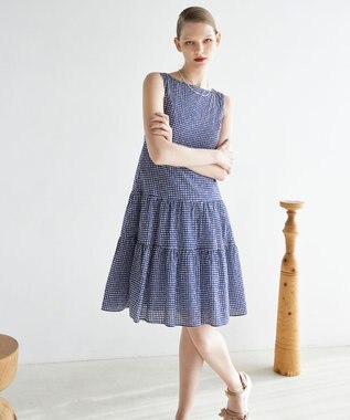 TOCCA 【00サイズあり・洗える・速乾・消臭】WAVES ティアードドレス ブルー系5