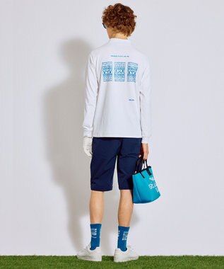 PW CIRCULUS 【吸水速乾 / UV遮蔽率99.5% UVカット / ストレッチ】【MEN】DELFT ロングスリーブモックT ゴルフ ホワイト系