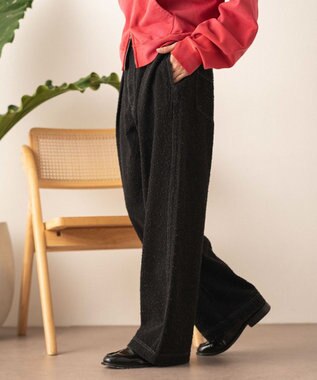 WEGO ネップデニムバギーパンツ デニムブラック