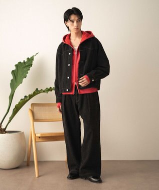 WEGO ネップデニムバギーパンツ デニムブラック