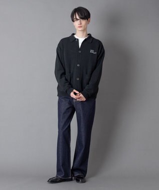 WEGO 【ユニセックス着用ITEM】ワンポイントニットシャツ（LS） スミクロ