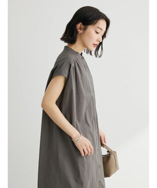 Green Parks ・Ｐｅｔｉｔ　Ｆｌｅｕｒ　カラーシャツワンピース Charcoal Gray