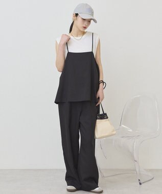 AMERICAN HOLIC リネンライクビスチェサロペット Black