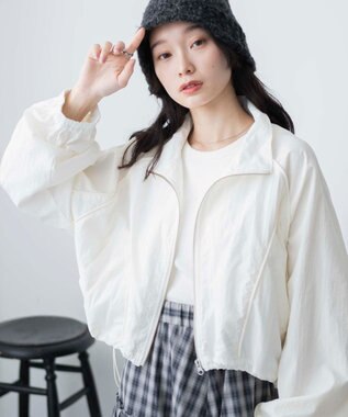 WEGO ナイロントラックブルゾン ホワイト