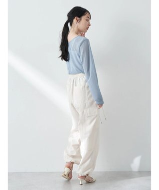 earth music&ecology シアーカットプルオーバー Grayish Blue