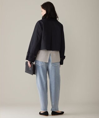 自由区 S 【洗える】4WAYトレンチ コート ネイビー系