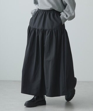 AMERICAN HOLIC ティアードタフタスカート Black