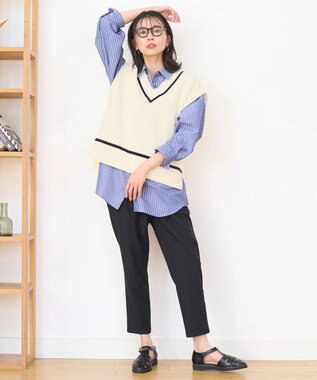 ANY 【UVケア・吸水速乾・接触冷感】ラク映えドライシャツ ブルー系