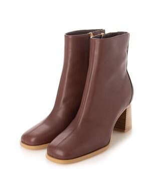 MODE ET JACOMO <MODE ET JACOMO>バック切り替えスクエアトゥショートブーツ ブラウン