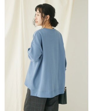 CRAFT STANDARD BOUTIQUE 裏起毛クルーネックチュニック Sax