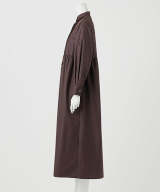 23区 S 【R(アール)】チンツコットン シャツワンピース ダークブラウン系