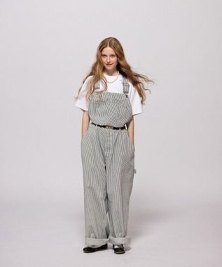 LENO OVERALLS オーバーオール WHITE STRIPE