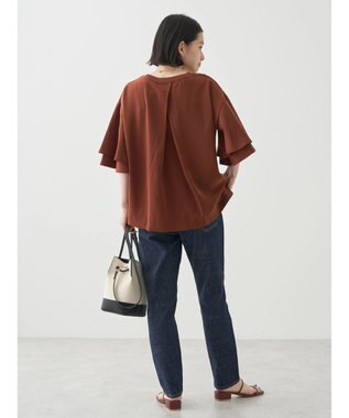 AMERICAN HOLIC 異素材スリーブプルオーバー Terracotta