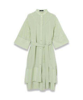 JOSEPH クレープ ド ソワ　ミディドレス Matcha