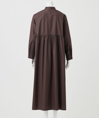 23区 【R(アール)】チンツコットン シャツワンピース ダークブラウン系