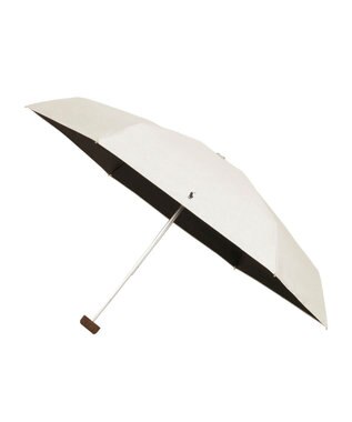 MOONBAT 【WEB限定】POLO RALPH LAUREN(ポロ ラルフローレン) 晴雨兼用日傘 折りたたみ傘 コンパクト PPワンポイント刺繍 一級遮光 遮熱 UV オフホワイト
