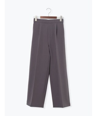 Te chichi 【雑誌掲載アイテム】ダブルクロスイージーワイドパンツ チャコールグレー