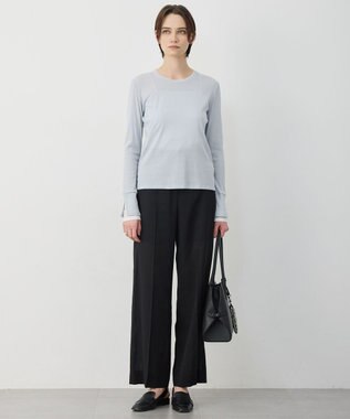 ICB L セミシアーテレコ レイヤード風カットソー サックスグレー