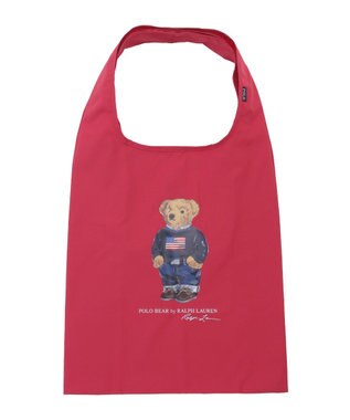 MOONBAT POLO RALPH LAUREN リップポケッタブルレインバッグ　フラッグベア ローズピンク
