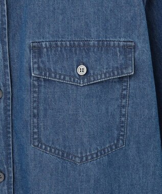23区 S 【洗える】23区DENIM ライトダンガリー シャツ インディゴ