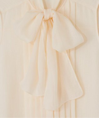 GRACE CONTINENTAL リネンライクボウタイノースリーブ キナリ
