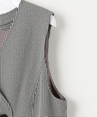 ANY SIS L 【2WAY】ジレラップ ワンピース モノトーンギンガム