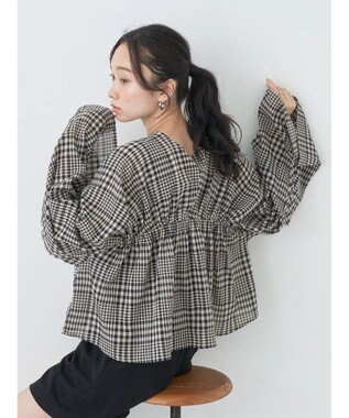 earth music&ecology ワッシャードロスト羽織りシャツ Check