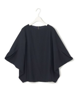 ICB 【新色追加・WEB限定カラーあり・UVケア・接触冷感・速乾・防シワ・洗える】FluidBackSatin ドルマンスリーブブラウス ネイビー系