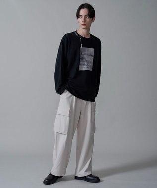 WEGO グラフィックステッチT（LS） ブラック