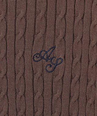 ANY SIS S ケーブルニット プルオーバー モカ