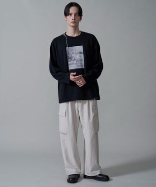 WEGO グラフィックステッチT（LS） ブラック