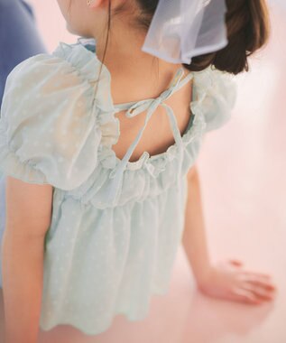 ANY KIDS 【一部店舗/WEB先行販売アイテム】2WAY シアードビーブラウス ミント