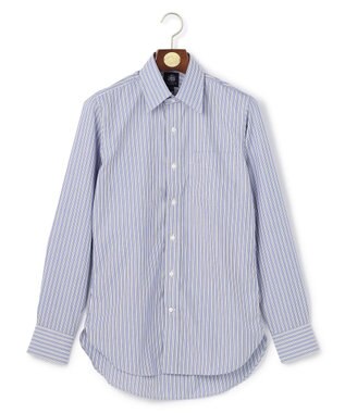 J.PRESS MEN 【PREMIUM PREATS / 形態安定】イングリッシュストライプ ドレスシャツ / レギュラー ネイビー系1