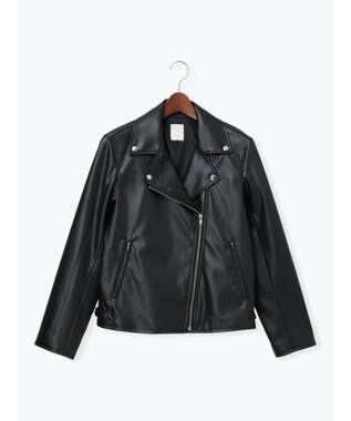 Te chichi レザーダブルライダースジャケット ブラック