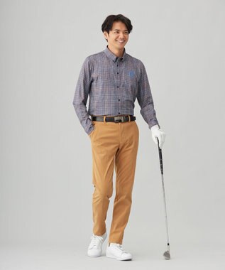 23区GOLF 【MEN】【ストレッチ】コーデュロイ カラーパンツ キャメル系